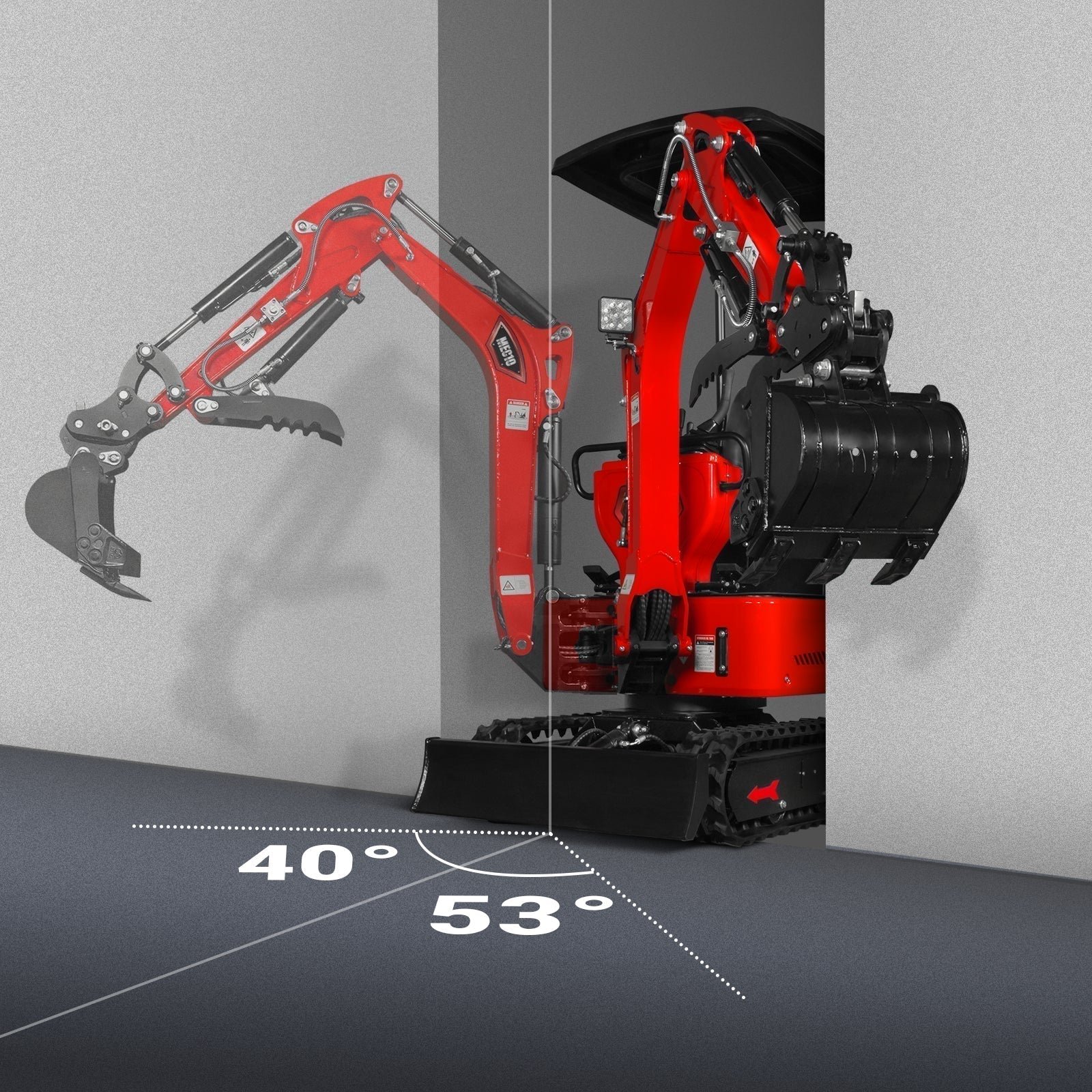 Mini Compact Excavator HONDA GX390 Engine, 65.7” Max. Digging Depth, 2280 LBS Operating Weight, MEC10 - Image 11