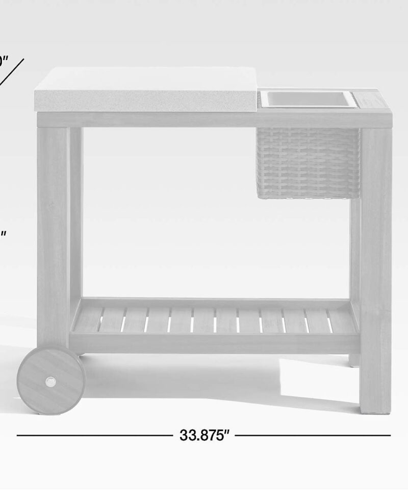 Abaco Outdoor Bar Cart - Image 5