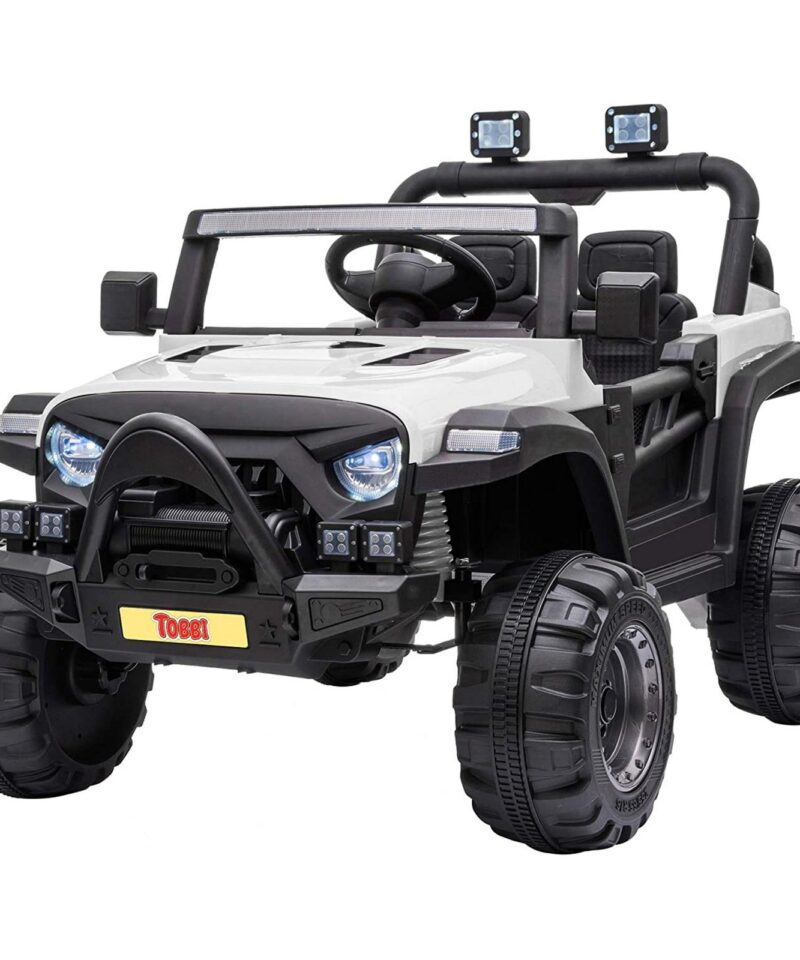 12 Volt Electric Remote Control Kids Toy Fun Vehicle Ride On Truck, White