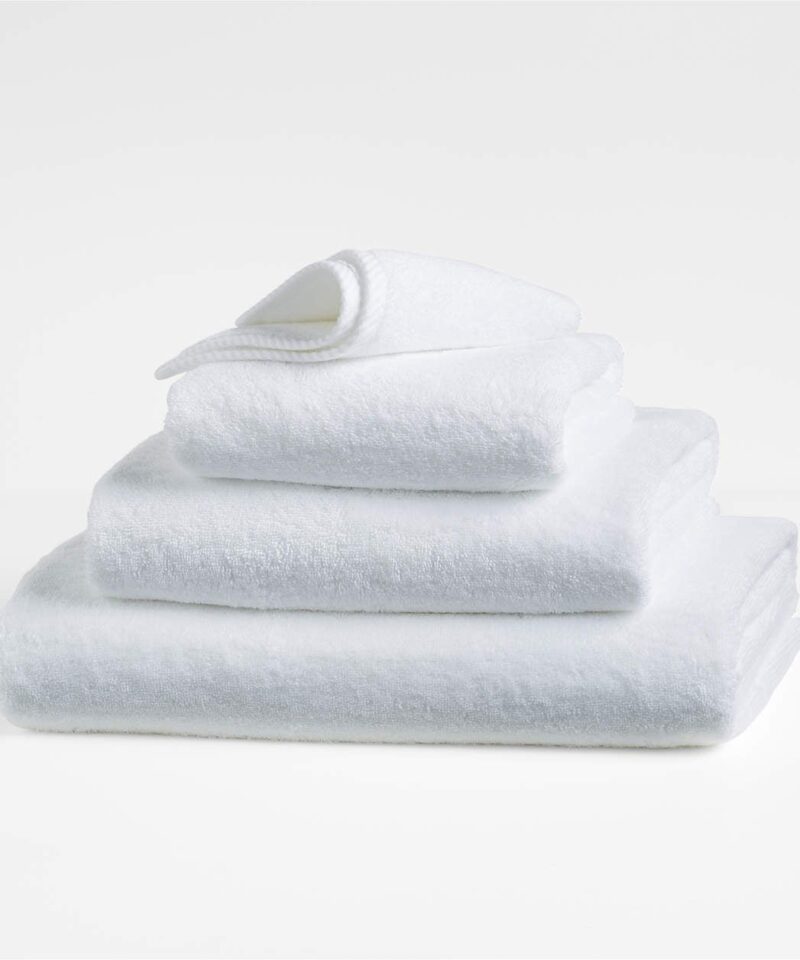Quick-Dry White Organic Cotton Washcloth - Image 2