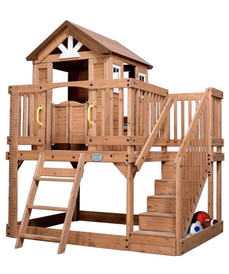 Alternative view of Backyard Discovery scenic Heights Cedar Playhouse
