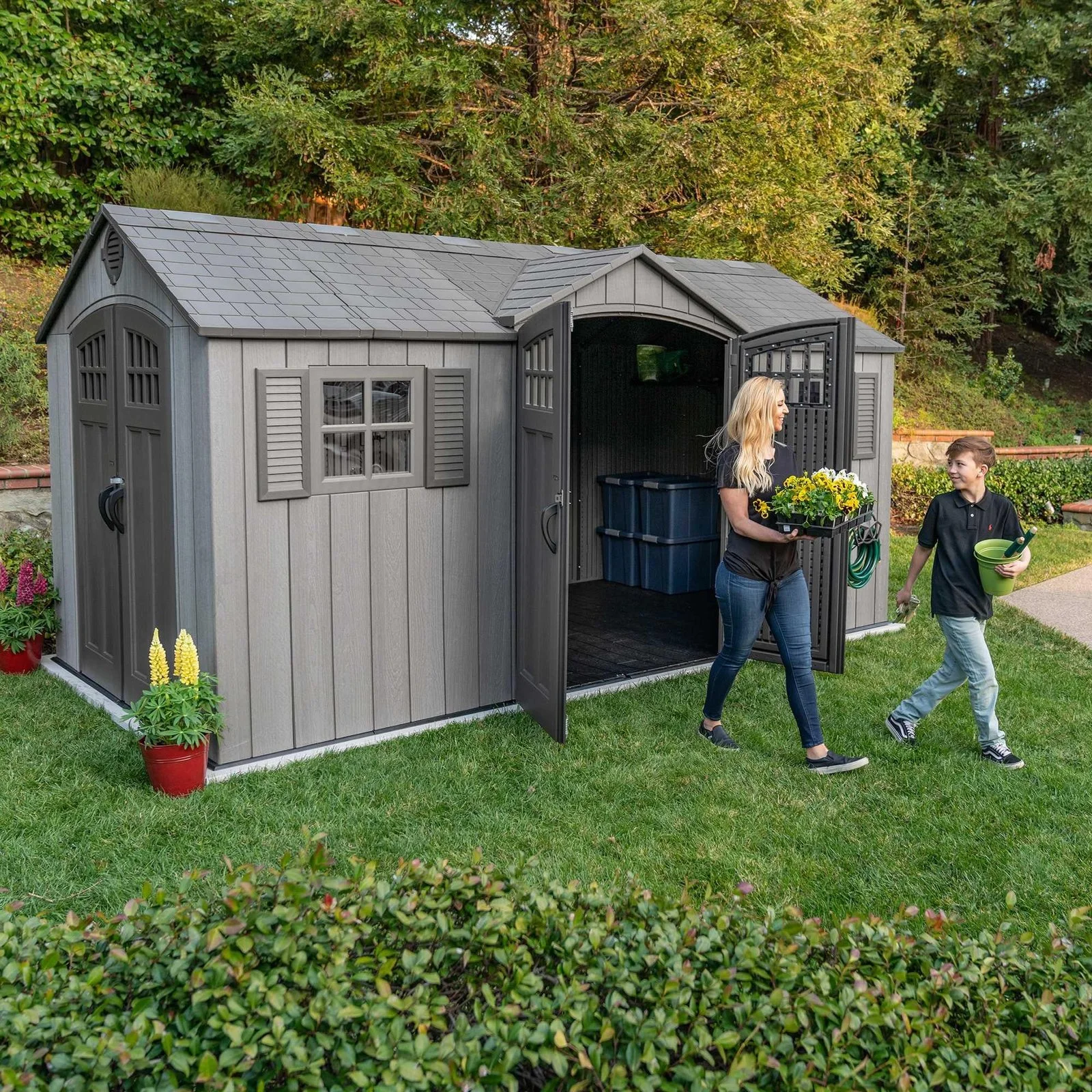 Lifetime 15 Ft X 8 Ft Outdoor Storage Sheds – 60318 - Image 2